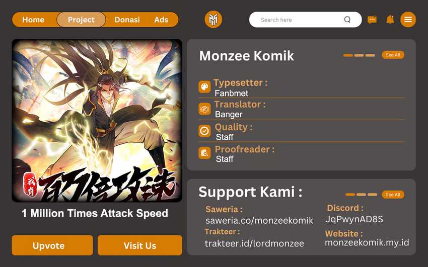 1 Million Times Attack Speed Chapter 71 page 0