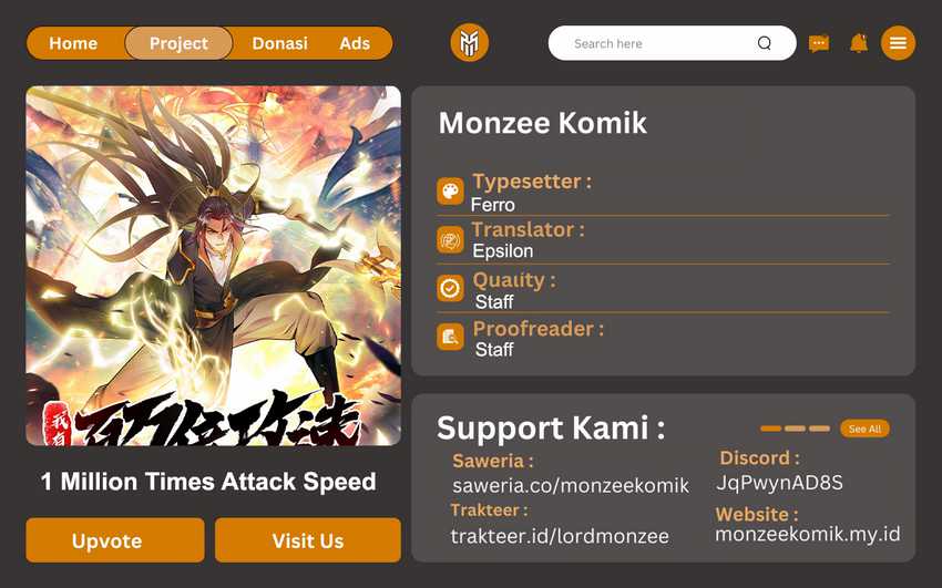 1 Million Times Attack Speed Chapter 80 page 0