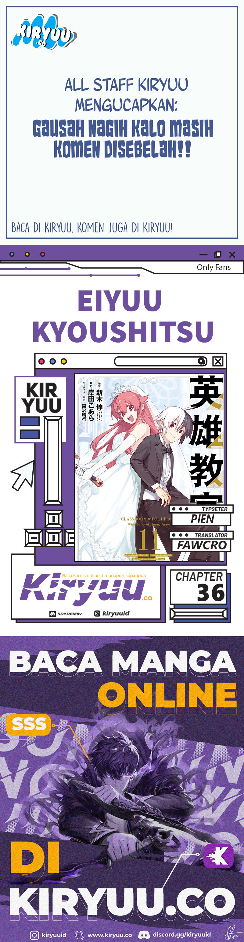 Eiyuu Kyoushitsu Chapter 36 page 0
