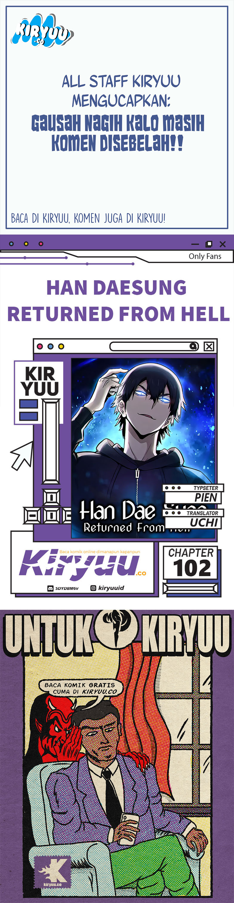 Han Dae Sung Returned From Hell Chapter 102 page 0
