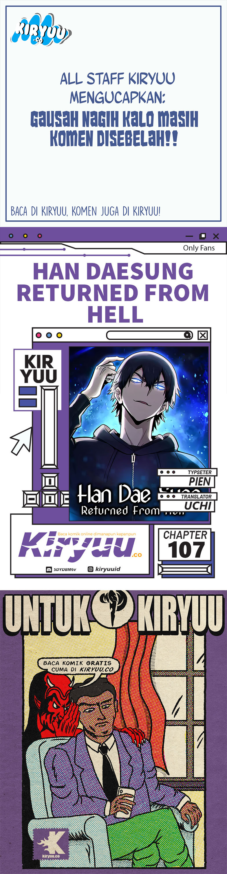 Han Dae Sung Returned From Hell Chapter 107 page 0