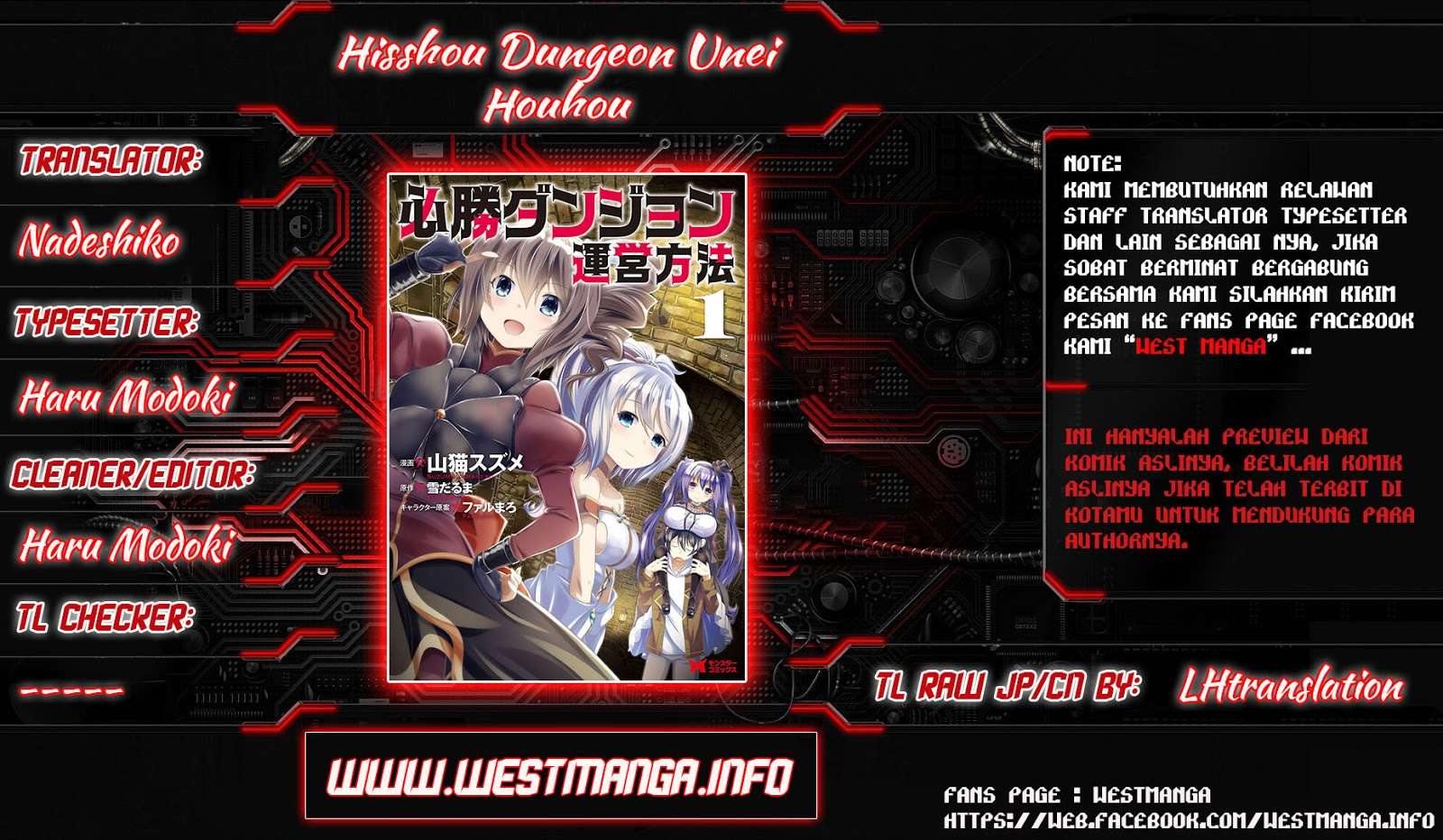 Hisshou Dungeon Unei Houhou Chapter 9 page 1
