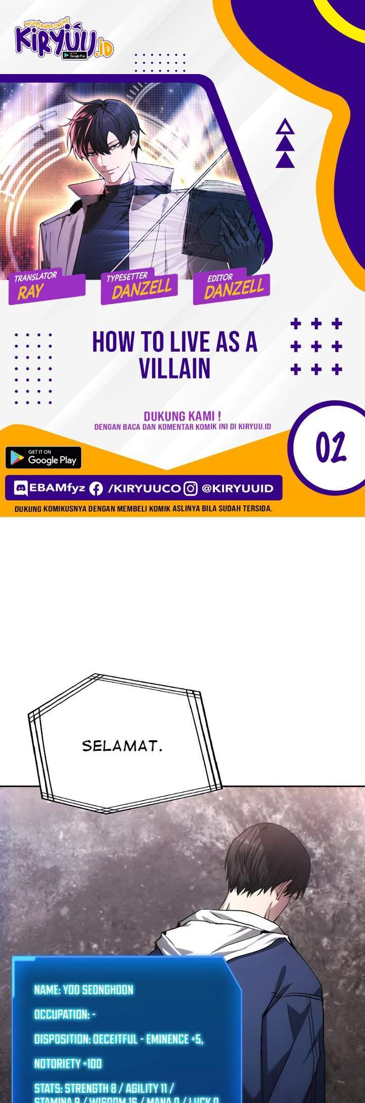 How to Live as a Villain Chapter 2 page 0