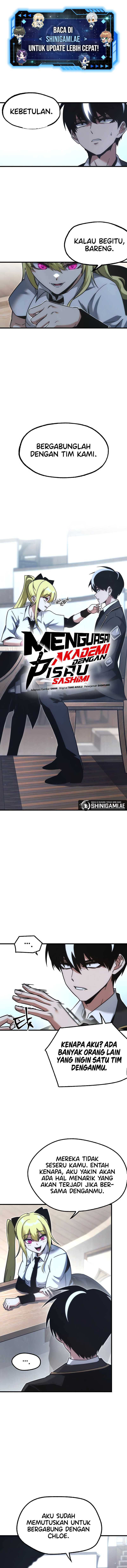 I Took over The Academy With a Single Sashimi Knife Chapter 16 bahasa Indonesia page 1