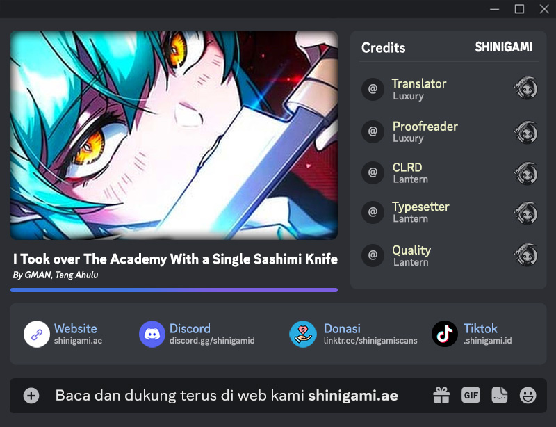I Took over The Academy With a Single Sashimi Knife Chapter 31 page 0