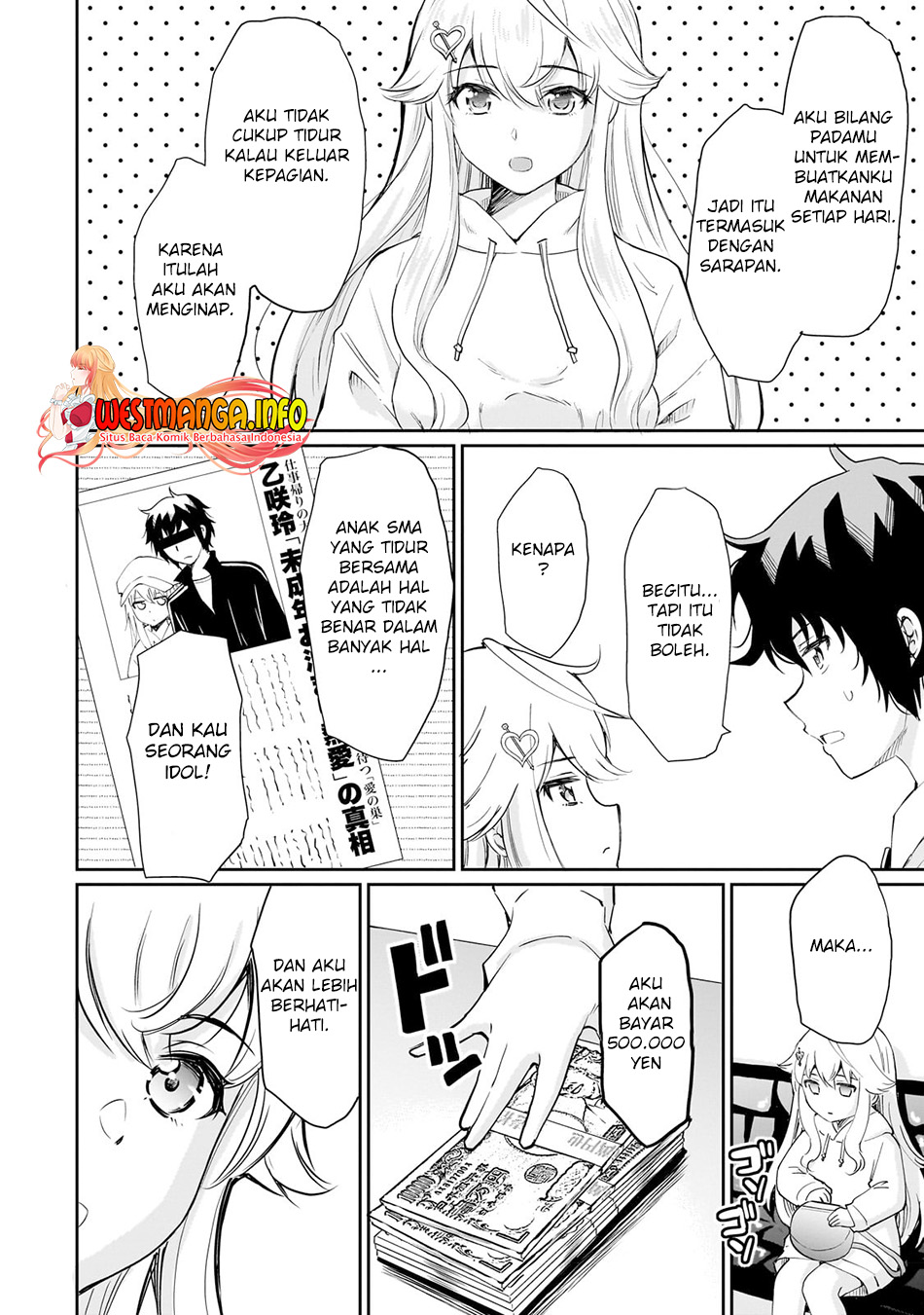 Isshou Hatarakitakunai Ore ga Classmate no Daininki Idol ni Natsukaretara Chapter 4.1 page 3