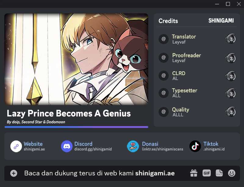 Lazy Prince Becomes a Genius Chapter 111 page 0