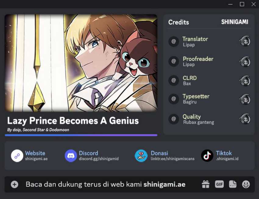 Lazy Prince Becomes a Genius Chapter 137 page 0
