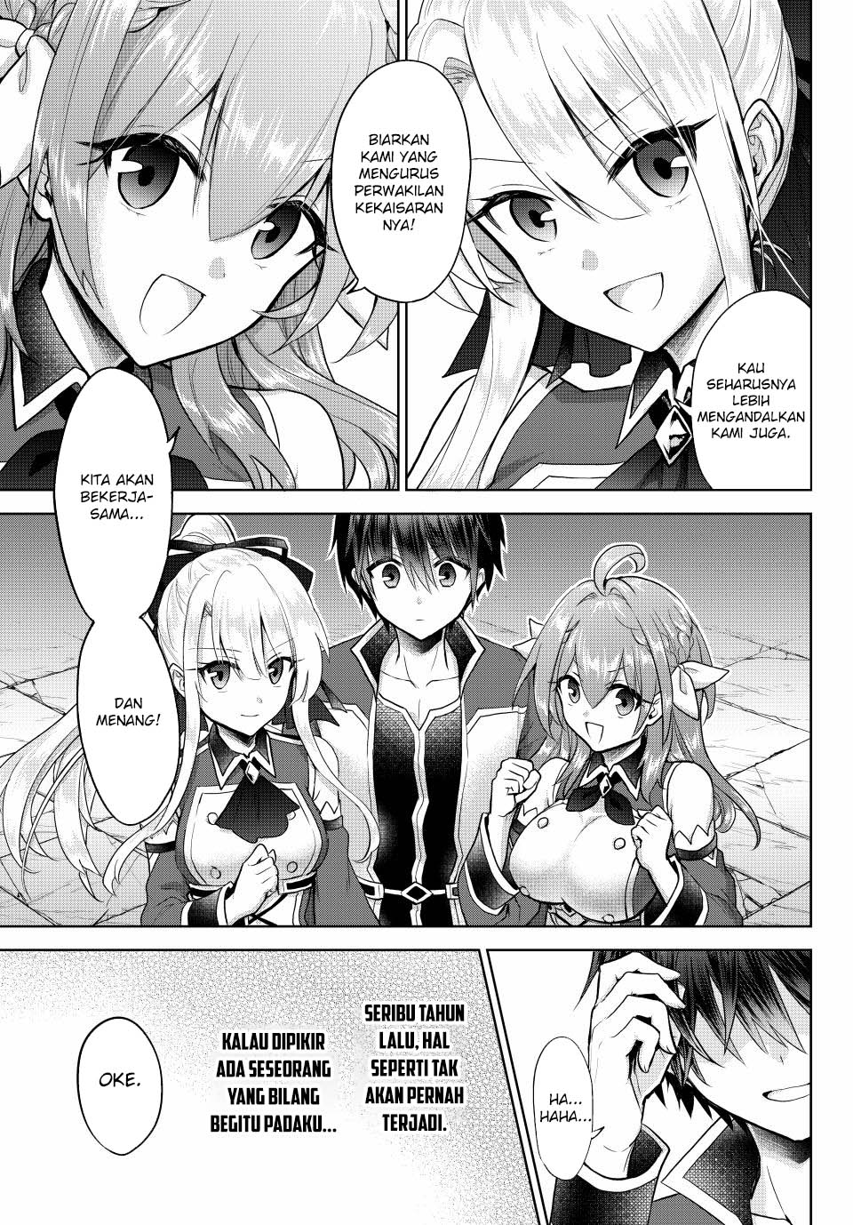 Nishuume Cheat no Tensei Madoushi 〜Saikyou ga 1000-nengo ni Tensei Shitara, Jinsei Yoyū Sugimashita〜 Chapter 11 Bahasa Inonesia page 23