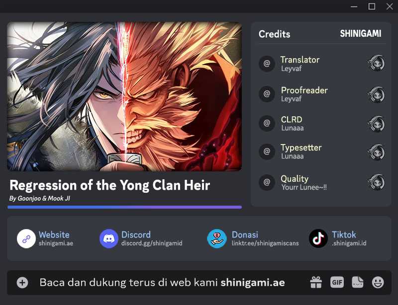 Regression Of The Yong Clan Heir Chapter 2 bahasa Indonesia page 0
