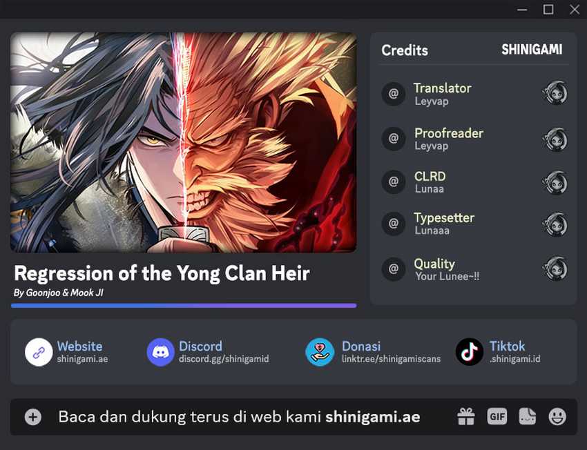 Regression Of The Yong Clan Heir Chapter 9 bahasa Indonesia page 0