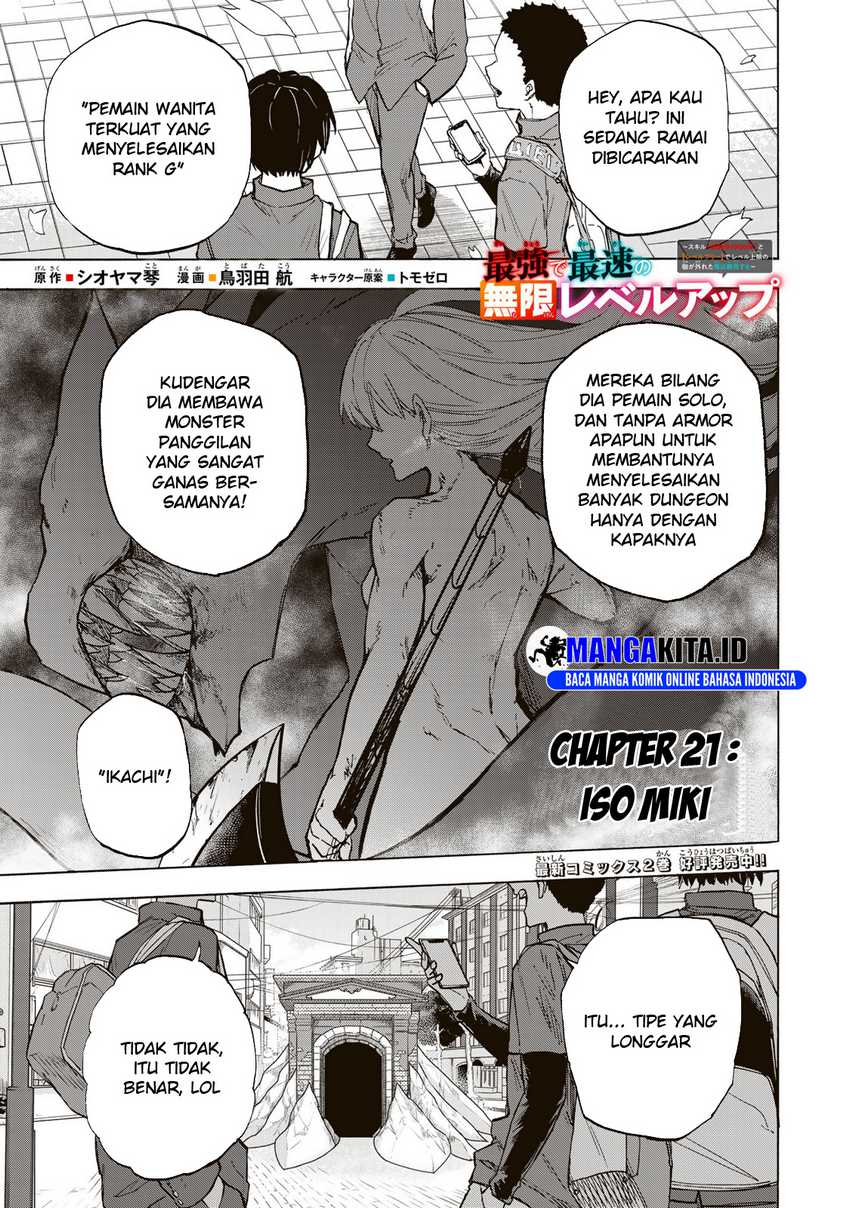 Saikyou de Saisoku no Mugen Level Up Chapter 21 page 1