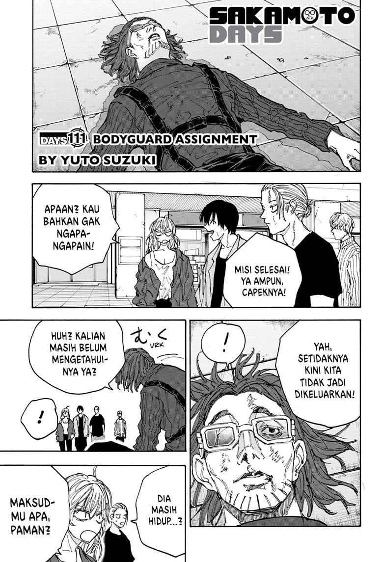 Sakamoto Days Chapter 111 page 1