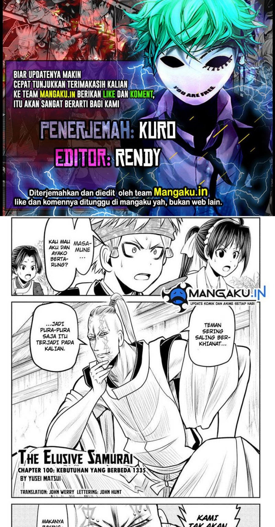 The Elusive Samurai Chapter 100 page 0