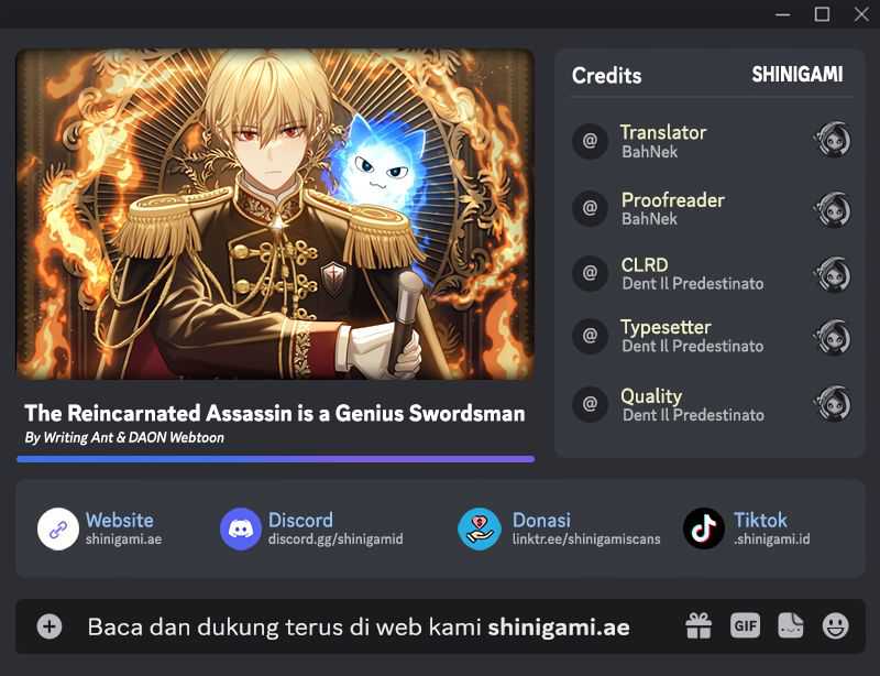 The Reincarnated Assassin is a Genius Swordsman Chapter 40 bahasa Indonesia page 0