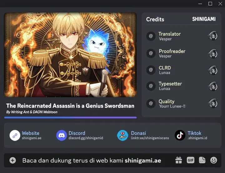 The Reincarnated Assassin is a Genius Swordsman Chapter 47 bahasa Indonesia page 0